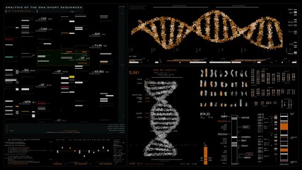 DNA Short Sequence Analysis in Progress: Detailed Genetic Data Visualization and Chromosome Mapping