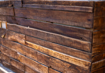 Autentico Muro o pared o piso de madera cafe avejentada. Estilo rustico que da un ambiente calido...