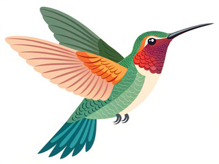 Obraz premium hummingbird and flower. hummingbird, bird, flying, nature, green, flower, wildlife, small, animal, wings, flight, humming, birds, beak, wing, ruby, feathers, red, avian, ruby-throated, feather, tropic