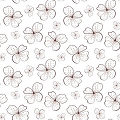 Hand-Drawn Flower Seamless Pattern for Fabric Crafting, Stationery Design, Wallpaper Decor, Packaging Art, Digital Papers Print