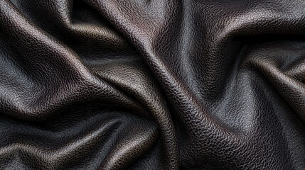 Smooth Dark Leather Texture High-Resolution Background Image