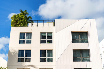 Historic District. Art deco architectural district. Art Deco. Modern building of Miami beach. Miami South Beach in Ocean Drive. Art Deco building architecture. Architectural building. Travel tips