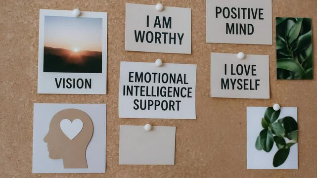 Emotional intelligence support is key to positive mind and self worth, inspiring love and vision for personal growth and well being