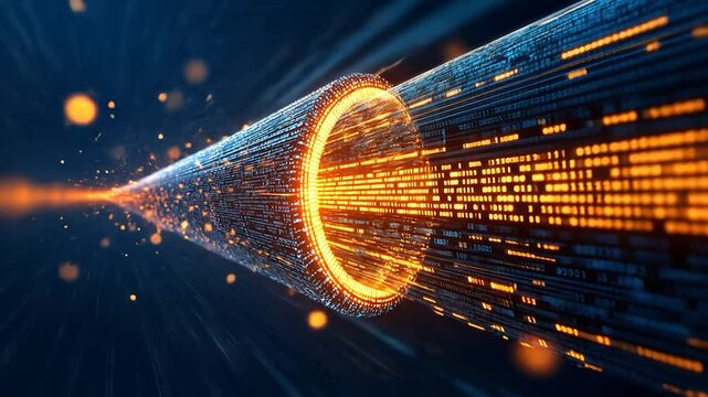 Digital Data Stream: A Futuristic Visualization of Information Flow
