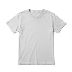 Plain white t-shirt isolated on white background for fashion, apparel, and design mockups.