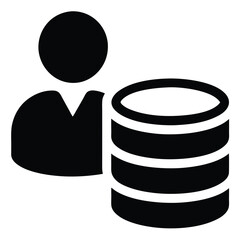 salesperson element isolated client database on white background