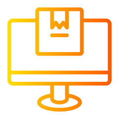 Fototapeta premium desktop computer gradient icon