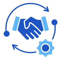 Partnership Model  Icon Element For Design	