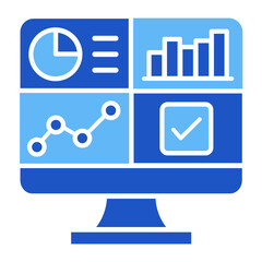 Business Dashboard  Icon Element For Design	