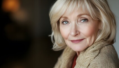 Fototapeta premium Close-up portrait of a mature woman.