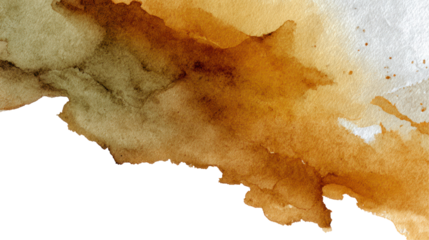  Earth Tone Watercolor Wash Texture Isolated on White Background