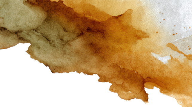  Earth Tone Watercolor Wash Texture Isolated on White Background