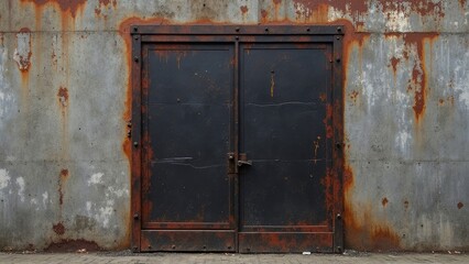 Rusty Iron Gate Industrial Art Picture