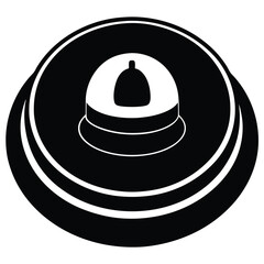 receptionist element isolated call button on white background