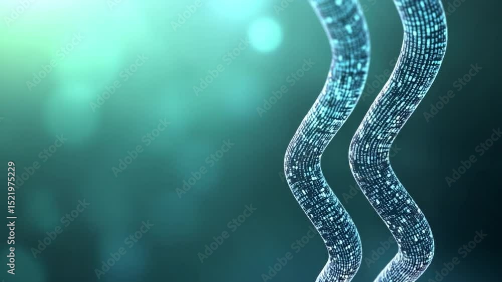 Poster genetic code: an intricate visual of a dna double helix, showcasing the beauty and complexity of gen