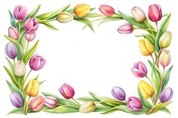 bouquet of tulips isolated