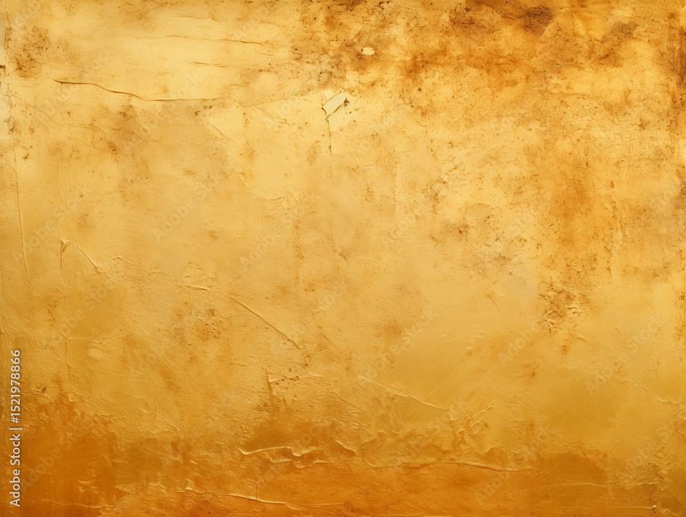 Poster textured gold surface with uneven coloring and markings