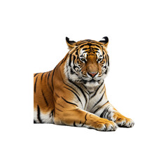 Obraz premium Fierce tiger lying down with intense stare