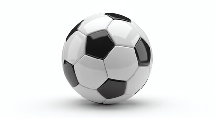 Classic Black and White Soccer Ball A High-Resolution Image