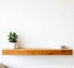 Modern Wooden Floating Shelf Decor