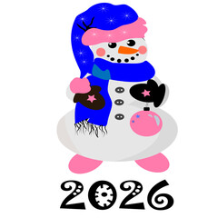 snowman with broom