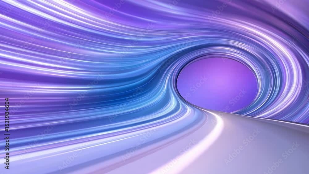 Aufkleber Abstract Journey: A captivating abstract scene of flowing lines and vibrant colors, creating a sense of motion and depth as they lead the viewer towards an unseen destination.