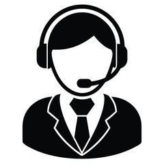 call center agent element isolated busy icon on white backgroound