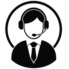 Call center agent element isolated chat support bubble on white background