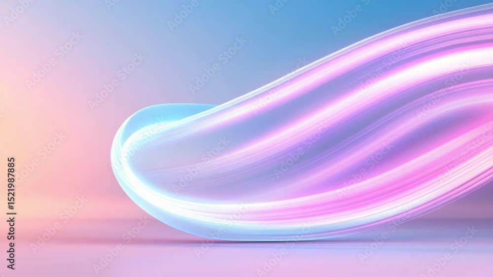 Poster Abstract Light Trails: A smooth, ethereal swirl of vibrant light gracefully flows through a gradient backdrop, exuding a sense of movement and dynamic elegance. 