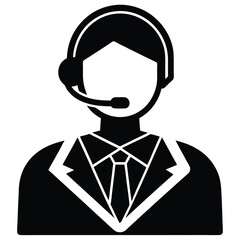 call center agent element isolated email icon on white backgroound