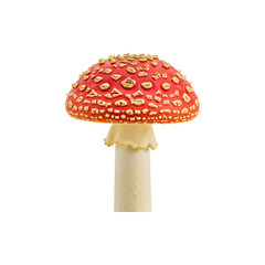 Obraz premium Red and white spotted mushroom