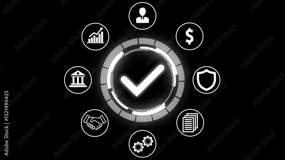 Aufkleber standard quality control. certification. business, technology, internet and networking concept. mark