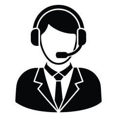 call center agent element isolated mobile phone on white backgroound