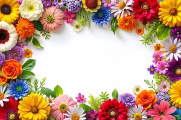 Obraz premium frame made of colorful flowers