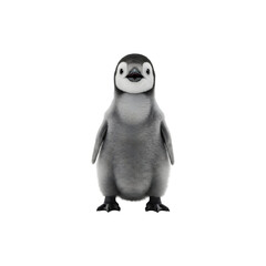 Fototapeta premium Baby penguin looking to the left cutely