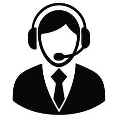 Call center agent element isolated status light icon on white background