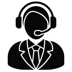 Call center agent element isolated status light icon on white background