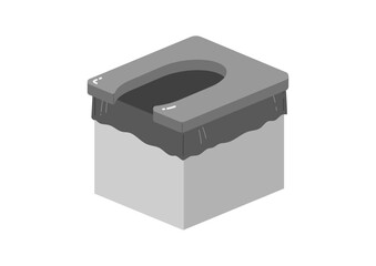 簡易トイレのイラスト