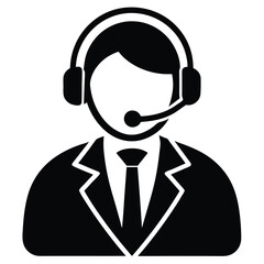 Call center agent element isolated troubleshooting guide on white background