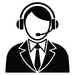 Call center agent element isolated volume adjuster on white background