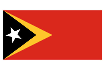 Flag of East Timor or Timor-Leste vector