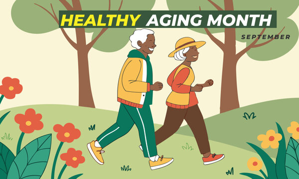 Healthy Aging Month. Healthy concept Background.