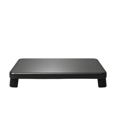 Sleek Black Monitor Riser for Desk Organization