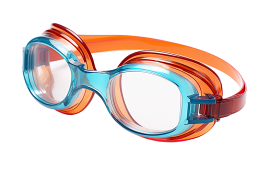 Colorful Stylish Swim Goggles Orange Blue red pool