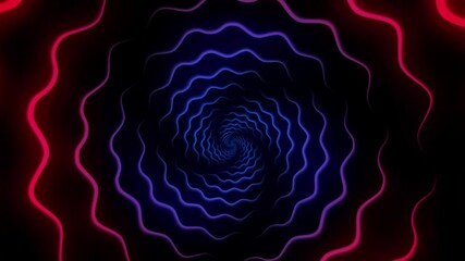 Neon blue and pink spiral waves, vibrant abstract background, modern design element, dynamic energy, futuristic digital art, artistic wallpaper pattern. - Powered by Adobe