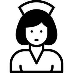 nurse icon illustration design with solid