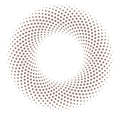 Abstract Dotted Circle: An abstract visual featuring a circular pattern composed of numerous small dots arranged in a radial design, creating a dynamic and modern aesthetic.