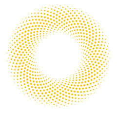 Golden Radiance: An abstract spiral design, featuring an array of golden dots artfully arranged to form a mesmerizing circular pattern. Reflecting ideas of brilliance, energy, and transformation.