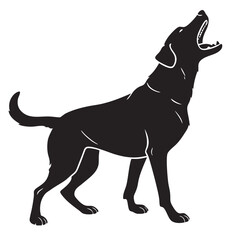 Barking Dog Silhouette 