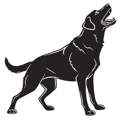 Barking Dog Silhouette 